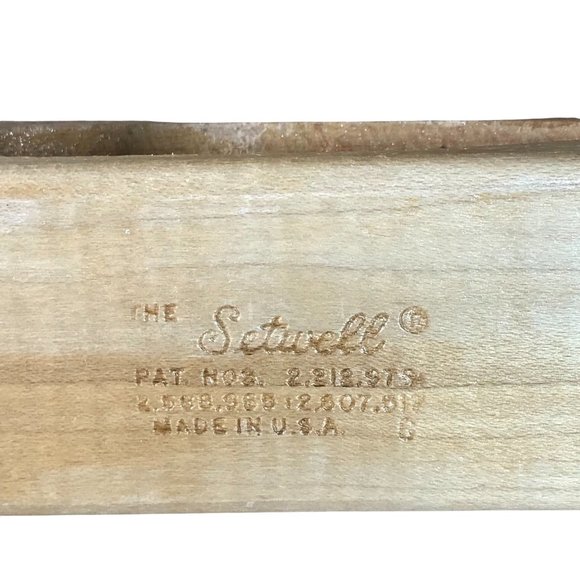 The Setwell 20 Inch Wooden Trouser Clamp Suit Hanger Vintage Made In USA Heavy D - Picture 6 of 16